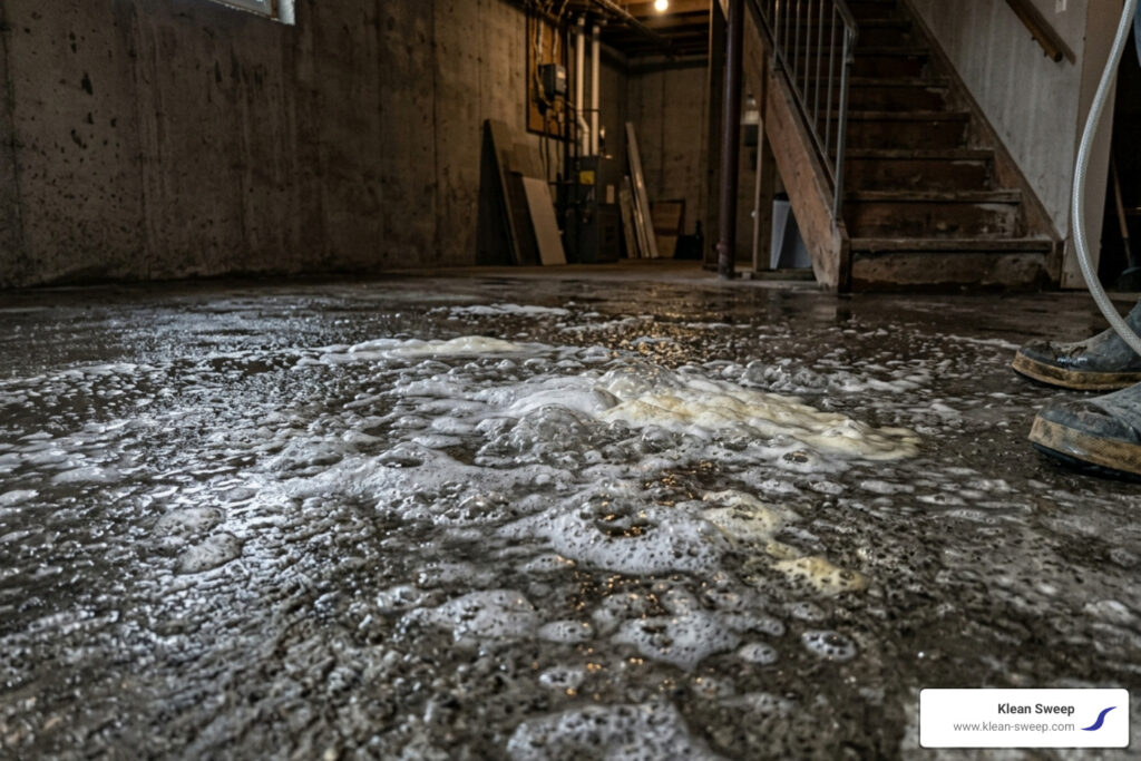 acid wash concrete basement floor