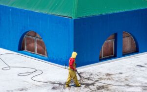 power wash concrete floor