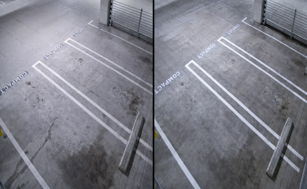 Los Angeles commercial district street sweeping parking lot exterior maintenance