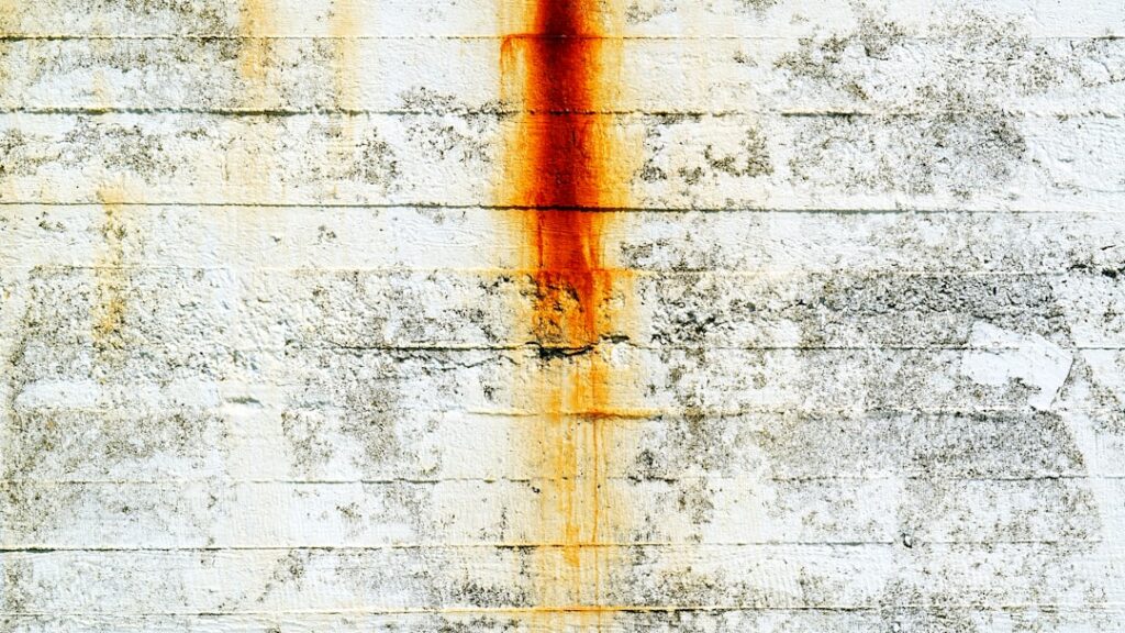concrete rust stain cleaning